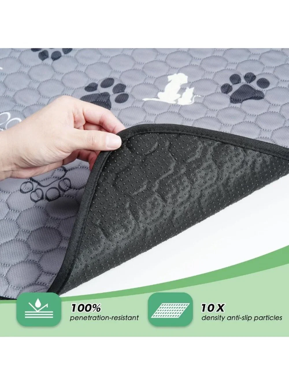 Washable Dog Pee Pads 18x24 in - Super Absorbent, Waterproof, Non-Slip, 4 Pack